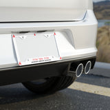 White/ Red AAA Metal License Plate Frame